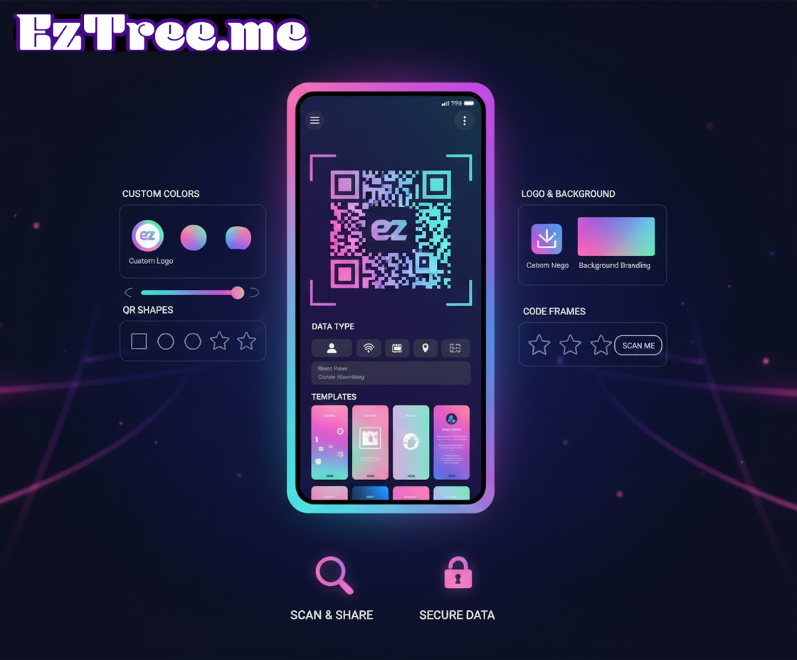 Screenshot of the app QR code system page